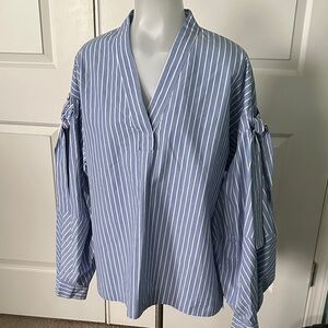 Scotch & Soda Blue and White Striped Blouse